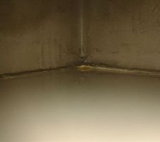 Jonction bac à douche - mur béton ciré (sans flash)