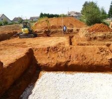 Réalisation des fouilles pour la partie habitation