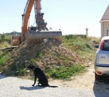 Voila notre grosse bute de terre a degag&eacute; jusqu'au fond de la maison