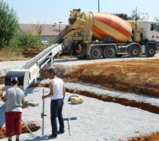 Fondations de la partie habitation en cours