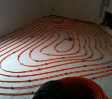 Pose du plancher chauffant