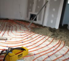 Chape RDC sur plancher chauffant