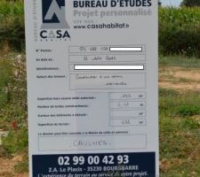 Panneau de permis de construire affiché !