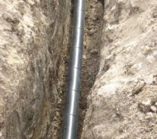 Mise en place de la tranchée drainante