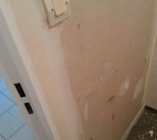 Mur d&eacute;tapiss&eacute;, la prise du radiateur va &ecirc;tre chang&eacute;e de place