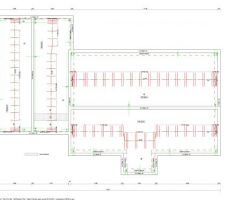 Détails du plan de pose des poutrelles