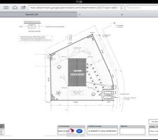 Plan de situation de notre futur maison sur le terrain.