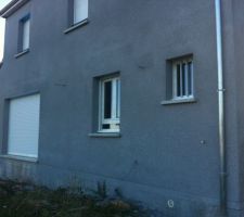 Enduit projeté Gris Cendre (G50) - Façade arrière
