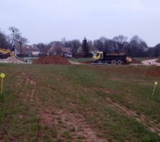 Vue de la parcelle depuis l'angle sud-ouest
