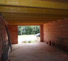 Plancher bois du garage