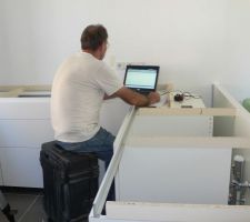 Prise de cote du plan de travail