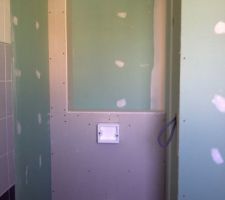 Un gros doute là !! Je comprends pas pourquoi le placo du coffrage WC est pas hydrofuge alors que le reste du placo de la SdB l'est..... j'espère que ça va pas poser de pb