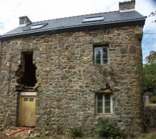 Changement linteau porte sud et agrandissement fen&ecirc;tre sud-ouest.