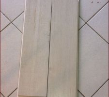 Choix de notre carrelage style parquet pour salon salle a manger cuisine cellier wc et couloir