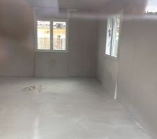 Pose des placos (salon)