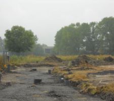 &Eacute;volution travaux d'am&eacute;nagement
(D&eacute;sol&eacute;e de la qualit&eacute; de la photo, il pleuvait...)