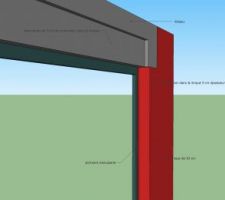 Détail linteau pour niche BSO