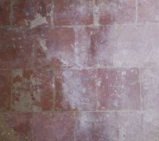 Petite surface d'essai pour découvrir tomettes sous le carrelage