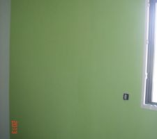 Peinture vert pistache dans la chambre d'amis