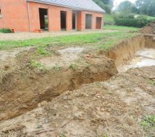 Tranch&eacute;e pour acc&eacute;der &agrave; l'eau et l'&eacute;lectricit&eacute;