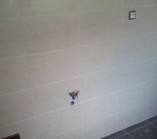 La faïence de la salle de bain (côté vasque)