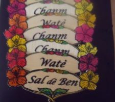 A coller sur mes futur porte de la maison c ecrit en creole, chambre, wc, salle de bain