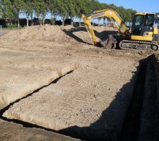 Fondations creusées, vue de l'entrée du garage