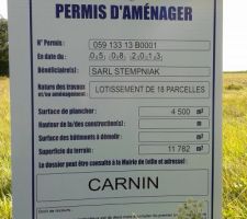 Permis d'am&eacute;nager!!!!!!