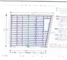 Croquis du solivage garage à réaliser