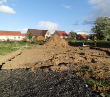 Début des travaux avec les fondations de la maison.