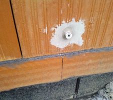 Le plombier est passé, sortie en attente  pour recevoir le robinet extérieur de jardin (écrou avec bouchon)