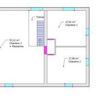 Plan de l'etage après travaux