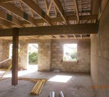 Photo sur la future chambre et le sejour