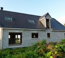 Avec les gouttières de posées