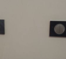 Interrupteurs LEGRAND Céliane avec plaque en verre graphite