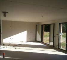 Préparation des câbles pour la mise en place de la futur chape.