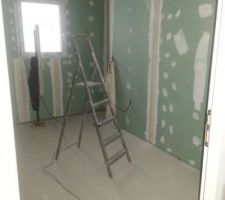 La salle de bain en cours