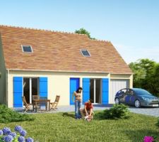 Notre future maison mais sans le garage... pas la place