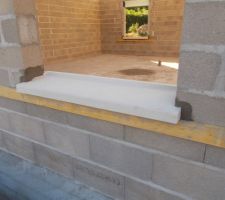 L'appui de fenêtre du bureau.