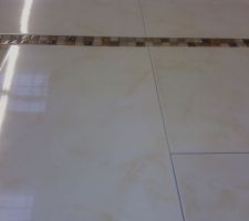 Fa&iuml;ence pour salle de bain de l'&eacute;tage plus cette mosa&iuml;que que je souhaite mettre entre les carreaux