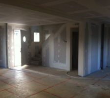 Bandes d'enduit (salon-cuisine)