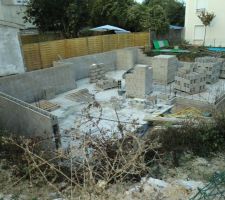 Sous sol garage , avec stepoc sur 1.40 m de hauteur