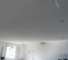 Plafond enduit 2ème couche