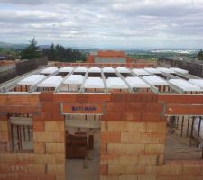 Dalle de l'étage vue de dessus