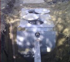 La micro station à 2 cuves béton est en place