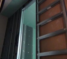 Bâti porte à galandage salle de bain
