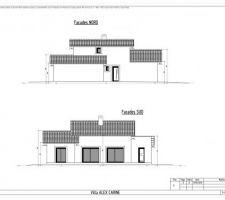 Plan facades nord et sud