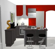 Plan 3D cuisine face
