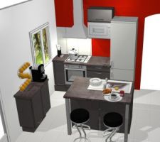 Plan 3D cuisine haut