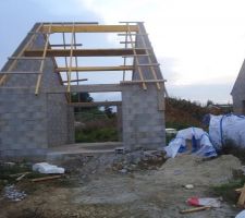 Charpente garage en cours